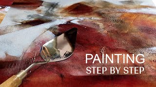 Easy Abstract Acrylic Painting  Step by Step Acrylic Painting  Abstract 27 [upl. by Cooperman]