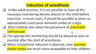 Anesthesia for pediatrics and geriatrics 4 [upl. by Loss]