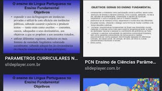 PCN Parâmetros Curriculares Nacionais Língua PortuguesaObjetivos Gerais para o Ensino Fundamental [upl. by Buckden]