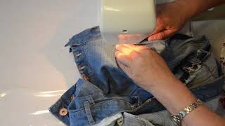 Como reducir cintura y cadera de un pantalonHow to reduce waist and hips of a trousers [upl. by Ordway140]