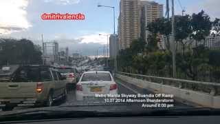 Metro Manila Skyway  Flood Buendia Makati 10072014 [upl. by Earahs]