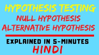 Hypothesis Testing ll Null Hypothesis And Alternative Hypothesis HINDI [upl. by Enelrad42]