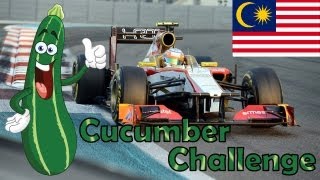 F1 2012 Career Mode Part 2 Malaysia Cucumber Challenge [upl. by Neeliak]