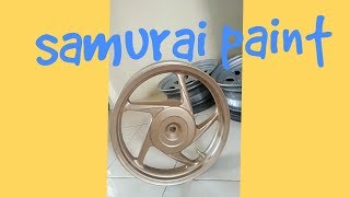 Cat velg motor warna gold  samurai H2020 [upl. by Namielus]