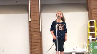 Jackson 5  Whos Loving You  9yo Annie Zimmerman Talent Show Audition [upl. by Enirhtak]