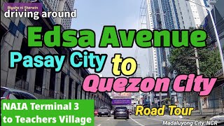 NAIA Terminal 3 to Quezon City  Andrews Avenue  Sales Road  Slex  Edsa Avenue [upl. by Annaig885]