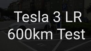 Tesla 3 LR Kraków Łódź Kraków 600km Test [upl. by Rattray]