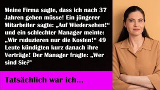 Nach 37 Jahren sagte meine Firma ich müsse gehen Ein jüngerer Kollege meinte „Auf Wiedersehen“ [upl. by Happy]