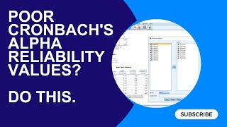 Poor Cronbachs Alpha Reliability Values Do This [upl. by Ninehc255]