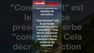 Connaissait et Connaissant shorts Une Lettre [upl. by Mcneil]