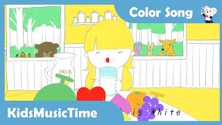 Color Song for Children  Learn Names of Colors and Fruits  KidsMusicTime [upl. by Ecnaralc]