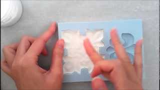 How to use a silicone Mold for fondant  gumpaste  sugar paste using Lacupella Refined Mold [upl. by Seana]