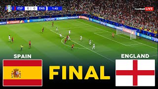 Spain Vs England  FINAL UEFA Euro 2024  Full Match All Goals  Realistic PES Gameplay [upl. by Nyraa]