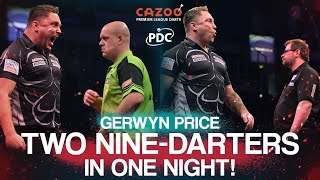 TWO NINEDARTERS IN ONE NIGHT Gerwyn Price strikes perfection TWICE in the same night [upl. by Nawj458]