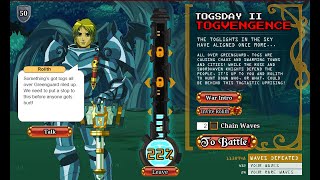 DragonFable  DoomKnight versus Togvengence War Casual Farming Method [upl. by Tuckie]