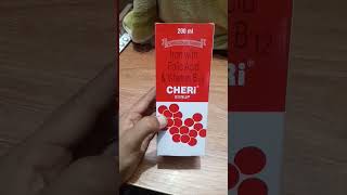 CHERI SYRUP  IRON  FOLIC ACID  VITAMIN  MEDICINE [upl. by Sharman]