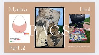 Pinteresty myntra Bags haul part 2 aesthetic pinterestaesthetic [upl. by Zima]