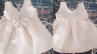 1 to 2 year baby box pleated frock cutting and stitchingbaby girl wedding dress easy stitching [upl. by Aiset]