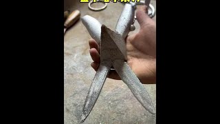 Interesting shape pyramid fruit knife handmade casting production process [upl. by Garnett]