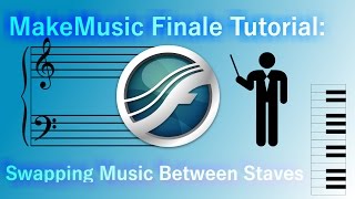 MakeMusic Finale Tutorial Swapping Music Between Staves [upl. by Nnayd]