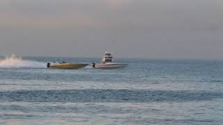 Lil Race Action  27 Excalibur vs 28 Zero Tolerance vs 30 Superboat  26518 [upl. by Atiroc]