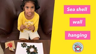 Sea shell craft ideas  Sea shell wall hanging  Sea shells crafts for kids [upl. by Ahtenek]