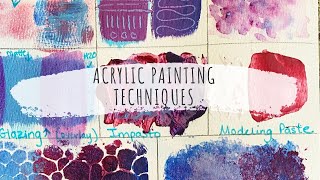 ACRYLIC PAINTING TECHNIQUES Acrylic Painting Techniques for Beginners [upl. by Yklam932]