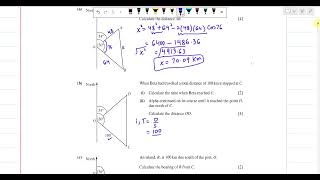 Bearing Past paper O Level Math 4024  June 2000 Paper 2  Two ships Alpha and Beta  Mathagoras [upl. by Yelkreb]