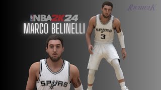 Marco Belinelli Face Creation NBA 2K24 [upl. by Eikcor415]