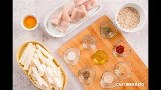 The Best Keto Fish and Chips Recipe Low Carb Gluten Free Quick and Easy to Make [upl. by Sloan313]