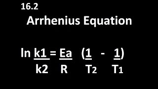 162 Arrhenius Equation k1k2T1T2 HL IB Chemistry [upl. by Aiela]