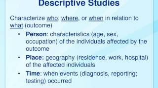 4 Descriptive and Analytical Studies  CPP NCD Epidemiology [upl. by Celestine]