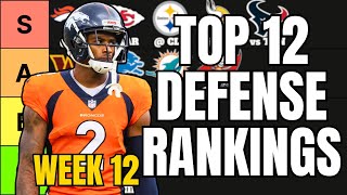 Top 12 Fantasy Football Defense Rankings For Week 12 [upl. by Paresh]