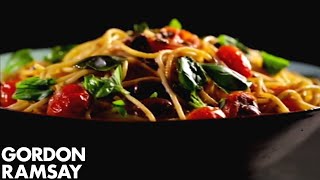 Pasta with Tomato Anchovy and Chilli  Gordon Ramsay [upl. by Ahsei]