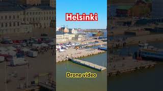 Helsinki from a drone Kauppatori scurrying sea trams Subscribe 🙏 Helsinki vlog [upl. by Eivlys]