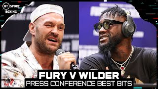 Fury back on the Mic Wilder silent Tyson Fury v Deontay Wilder 3 Press Conference highlights [upl. by Eelyek14]