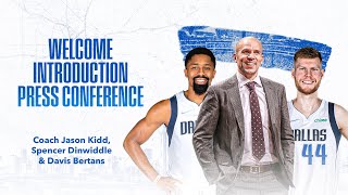 Introduction Press Conference Coach Jason Kidd Spencer Dinwiddle amp Davis Bertans [upl. by Rudelson566]