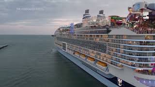 World’s largest cruise ship sets out on maiden voyage [upl. by Bianca]