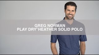 Greg Norman Play Dry Heather Solid Polo [upl. by Vitale]