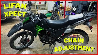 Lifan Xpect  Chain Adjustment [upl. by Ailecra]