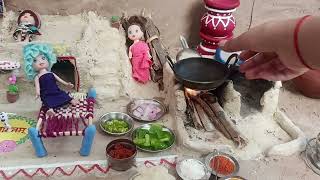 miniature Village style masala pasta recipe  Chhota Rashoighar  miniature cooking  recipe [upl. by Nylhtiak]