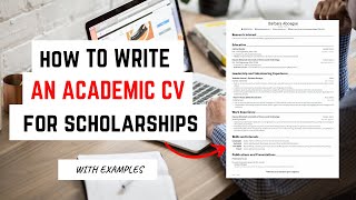 How to write an award winning CV for postgraduate scholarship  One page CV for scholarships [upl. by Lekcar940]