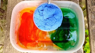 Making Rainbow Slime With Kinetic Sand Will It SlimeASMR [upl. by Walls]