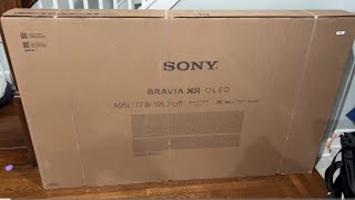 UNBOXING SONY XR77A95L QDOLED amp COMPARISON TO SONY 75” Z9K [upl. by Lemuel]