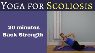 Back strength yoga for scoliosis  20min [upl. by Danzig402]