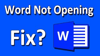 How To Fix Microsoft Word Not OpeningStarting in Windows 10 [upl. by Orthman]