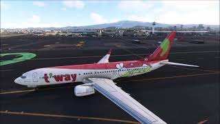 PMDG 737 MSFS2020 Tway 702 Jeju to Incheon on vatsim with various views [upl. by Shipley]