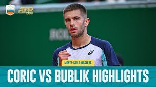 Borna Coric vs Alexander Bublik Highlights  Rolex Monte Carlo Masters 2024 [upl. by Mehala786]