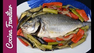 Dorada al horno con verduras recetas para perder peso [upl. by Ema]