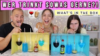 WHATS IN THE BOX CHALLENGE 📦🥵 DRINKING EDITION mit Raphi und Tami  Cali Kessy [upl. by Abbate]